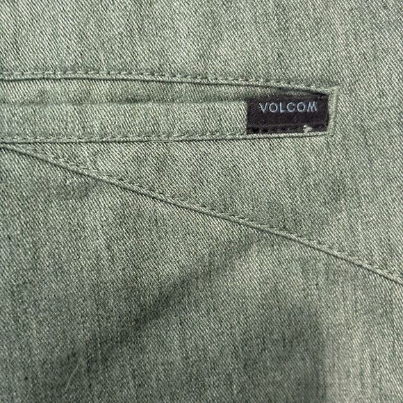 Volcom Pants Mens 32 Green Frickin Modern Chino Corpo Class Business Casual - Picture 6 of 14